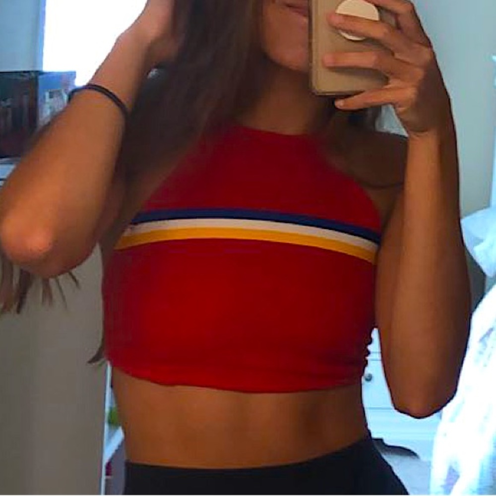 F21 Open Back Crop Top